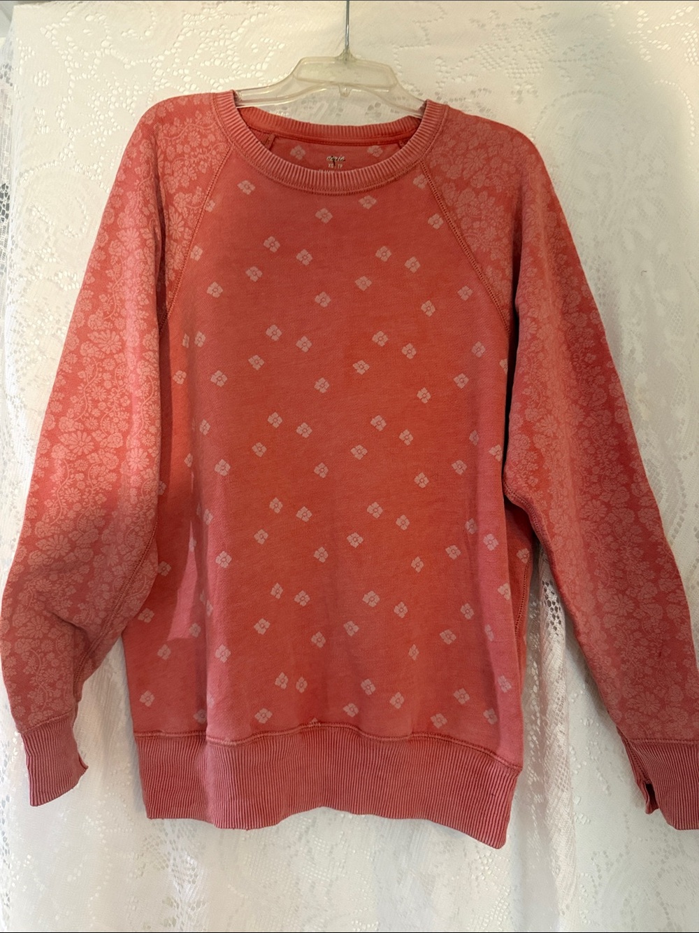 aerie Coral Pink Crewneck Pullover